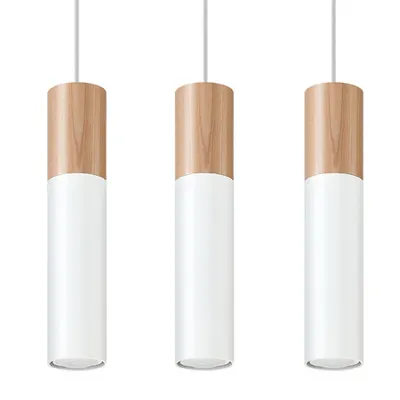 Lampa suspendata PABLO 3 alb