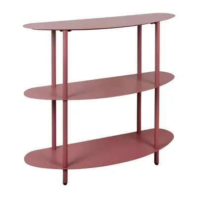 Etajeră burgundy din metal 90x82x28 cm Riqueza – Leitmotiv