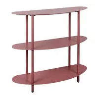 Etajeră burgundy din metal 90x82x28 cm Riqueza – Leitmotiv