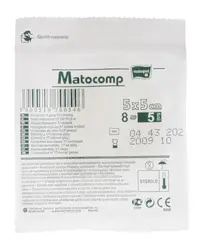 Comprese sterile tifon blister 8 straturi 17 fire 5x5cm, 5 bucati, Matopat
