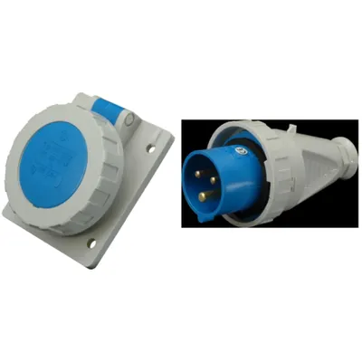 Solutie Completa Priza Incastrata si Fisa Industriala SEZ IP67 (125A, 400V, 5 Poli) - Putere Maxima si Protectie de Varf in Medii Extreme