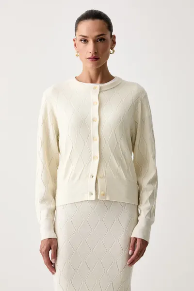 Yuzefi cardigan pentru femei din lână merino RAINA