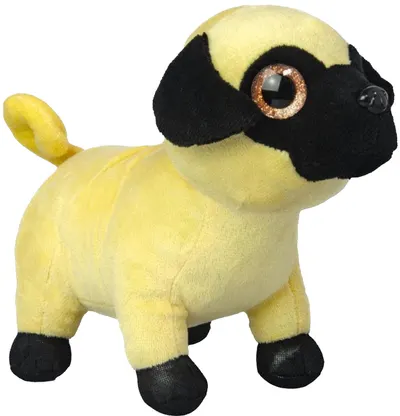 Jucărie de pluș Wild Planet - Pui de mops, 21 cm