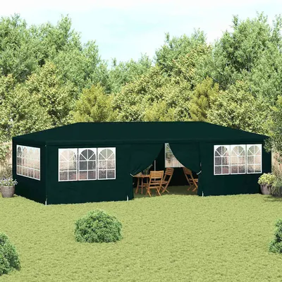 vidaXL Cort de petrecere profesional pereți laterali verde 4x9m 90g/m²