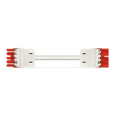 pre-assembled interconnecting cable; Eca; Socket/plug; 5-pole; Cod. P; H05VV-F 5G 2.5 mm²; 5 m; 2,50 mm²; red