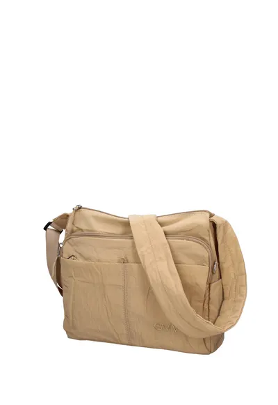 Geanta din textil cu bareta ajustabila de umar Novara Chic - Maro cafeniu