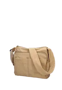 Geanta din textil cu bareta ajustabila de umar Novara Chic - Maro cafeniu