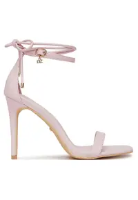 Sandale dama - stiletto - roz - piele ecologica