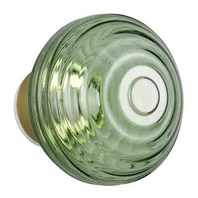 Aplică de perete verde LED din sticlă cu USB ø 15,5 cm Earl – Reality