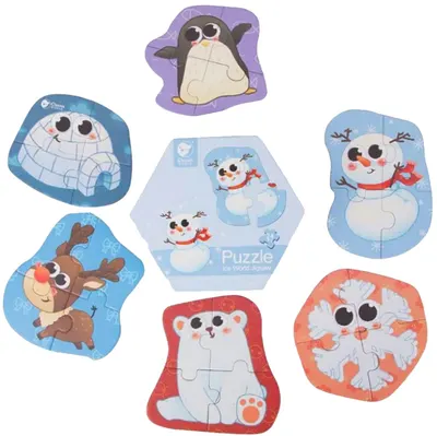 Puzzle din lemn pentru copii Classic World - basm cu zăpadă