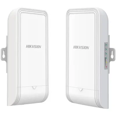Kit Wireless Bridge Hikvision DS-3WF1000-EI-2N/P 2.4Ghz 300Mbps 1KM, 2x2 antena MIMO, PoE, IP55