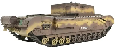 Model prefabricat AFV Club Militar: Tancuri - Tancul britanic Churchill cu tun de 3 inci