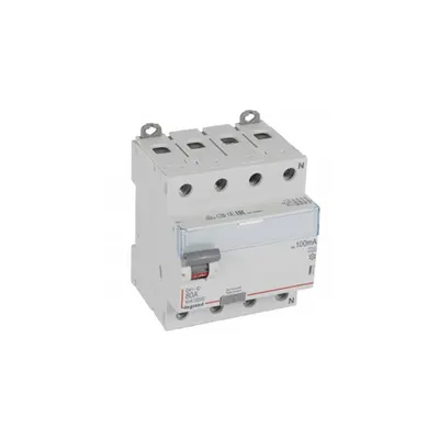 Intrerupator diferential RCD DX³-ID - 4P 400 V~ Nul pe partea dreapta - 80 A - 100 mA - tip A