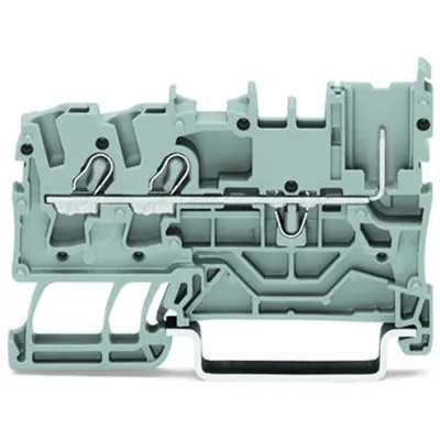 2-conductor/1-pin carrier terminal block; suitable for Ex nA applications; for DIN-rail 35 x 15 and 35 x 7.5; 2.5 mm²; Push-in CAGE CLAMP®; 2,50 mm²; blue