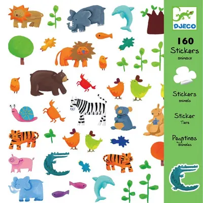 Stickere Djeco - Animale, 160 de bucati