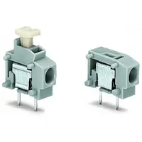 Stackable PCB terminal block; push-button; 1.5 mm²; Pin spacing 5/5.08 mm; 1-pole; Push-in CAGE CLAMP®; 1,50 mm²; gray