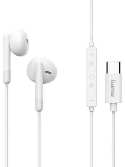 Căști cu microfon Hama – Season II, USB-C, albe