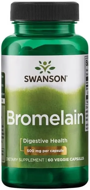 Bromelain, 500 mg, 60 capsule vegetale, Swanson