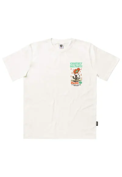 Tricou barbati - Earthly Delights - premium - off-white