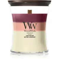 Woodwick Trilogy Lush Nectar lumânare parfumată cu fitil din lemn 275 g