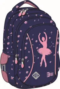 Ghiozdan școlar St. Right Pink Ballerina - 3 compartiment