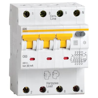 Tetrapolara cu protectie diferentiala RCBO AVDT 34 C10 10mA 6kA
