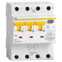 Tetrapolara cu protectie diferentiala RCBO AVDT 34 C10 10mA 6kA