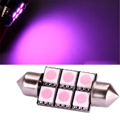 Bec Led Sofit 36mm 6 Smd 5050 12v Roz Cod: Pt28