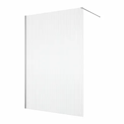 Paravan dus cu sticla riflata walk-in 90x200 cm, slefuit lucios, 8 mm, Ronal Lina