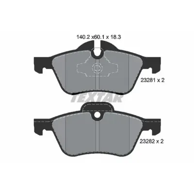 Set placute frana, frana disc TEXTAR 2328101