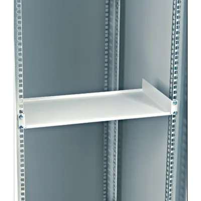 19 shelf fixed, front 1U RAL7035 lightgrey