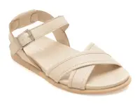 Sandale GOLD DEER bej, 21929, din piele naturala