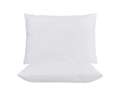 Set 2 Perne ajustabile 50x70 Somnia, microfibra, lavabile la masina, vidat, alb