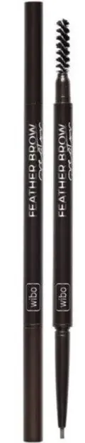 Wibo Creion de precizie pentru sprâncene Feather, cu o perie, Dark Brown