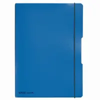 Caiet My.Book Flex A4, 40 file x2, Herlitz albastru transparent, dictando+matematica