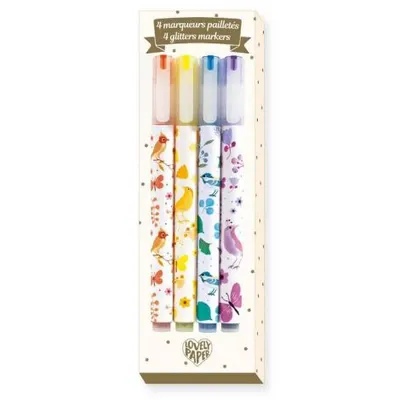 Set carioca (marker) cu sclipici Djeco
