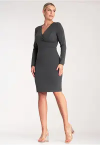 Rochie mulata - simpla - eleganta - viscoza - Gri