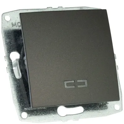 Mecanism Intrerupator simplu cu LED, ingropat/ST, FUME