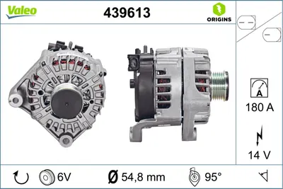 Alternator (14V, 180A) potrivit BMW 1 (E81), 1 (E82), 1 (E87), 1 (E88), 3 (E90), 3 (E91), 3 (E92), 3 (E93), 5 (E60), 5 (E61), X1 (E84), X3 (E83) 2.0D 3.0 06.04-06.15