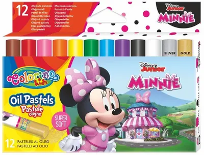 Pasteluri uleioase Colorino Disney - Junior Minnie, 12 culori
