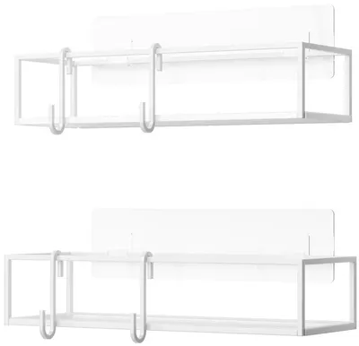 Set de organizatoare de perete Umbra - Cubiko, 2 bucăți, 32 x 12 x 6 cm, alb