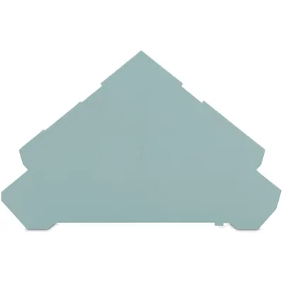 End and intermediate plate; 1 mm thick; for quadruple-deck terminal blocks; gray