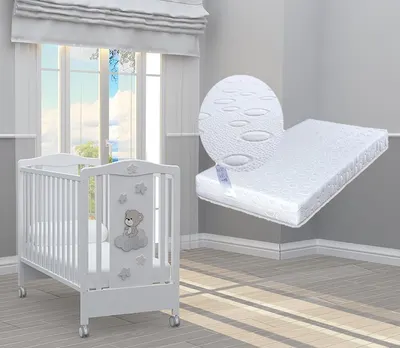 Pătuț Bambino Casa - Piccolo Particolare + cadou saltea Primavera Baby Luxe
