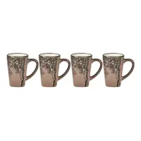 Căni roz-deschis 4 buc. pentru espresso din gresie 100 ml Hela – Villa Collection