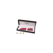Set cadou stilou + pix Cresco Classic 830019 CL-07, corp metalic roz corai clips auriu