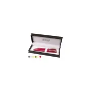 Set cadou stilou + pix Cresco Classic 830019 CL-07, corp metalic roz corai clips auriu