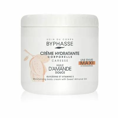 Cremă hidratantă corp, Byphasse, migdale dulci, 500 ml