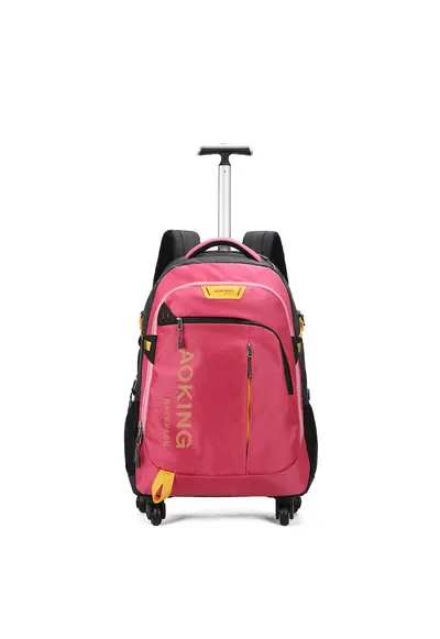Rucsac unisex din material textil Eridor - Fucsia