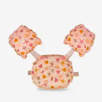Centură cu aripioare adaptabilă înot piscină 15-30kg Tiswim Shell Bej Copii