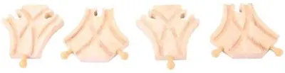 Set din lemn Bigjigs - Ramificare feroviara, 4 bucati
